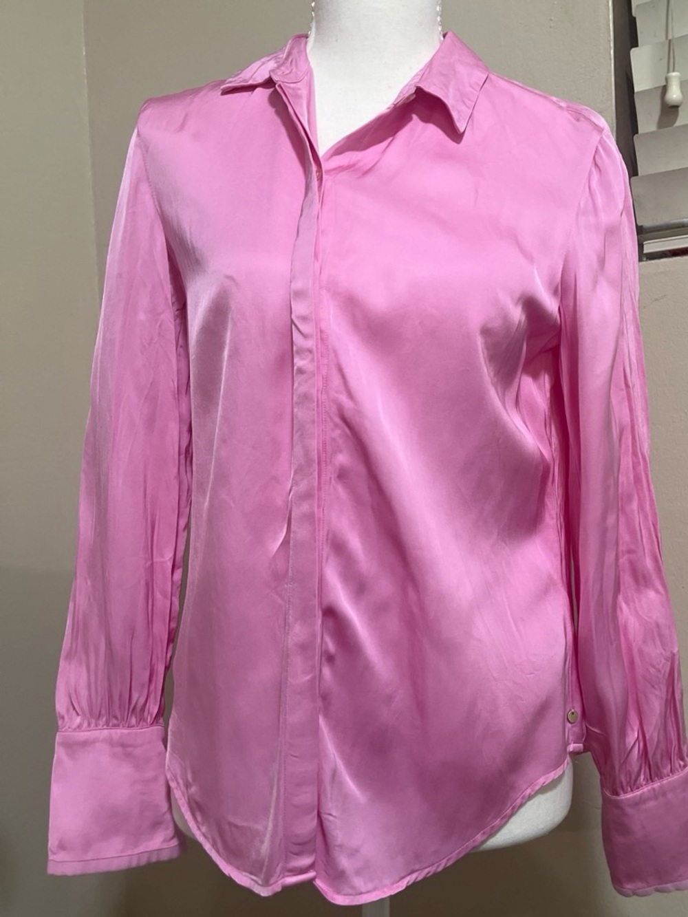 Scotch & Soda Pink Button-Up Blouse with Yellow Label